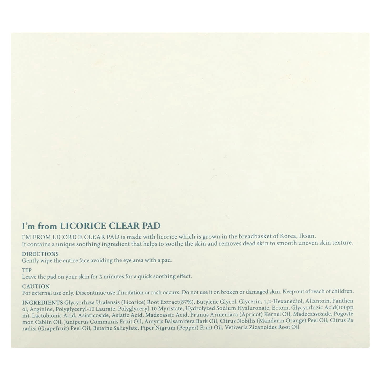 Licorice Clear Pad (60ea)200ml