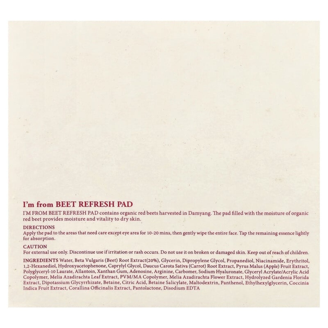 Beet Refresh Pad 260ml