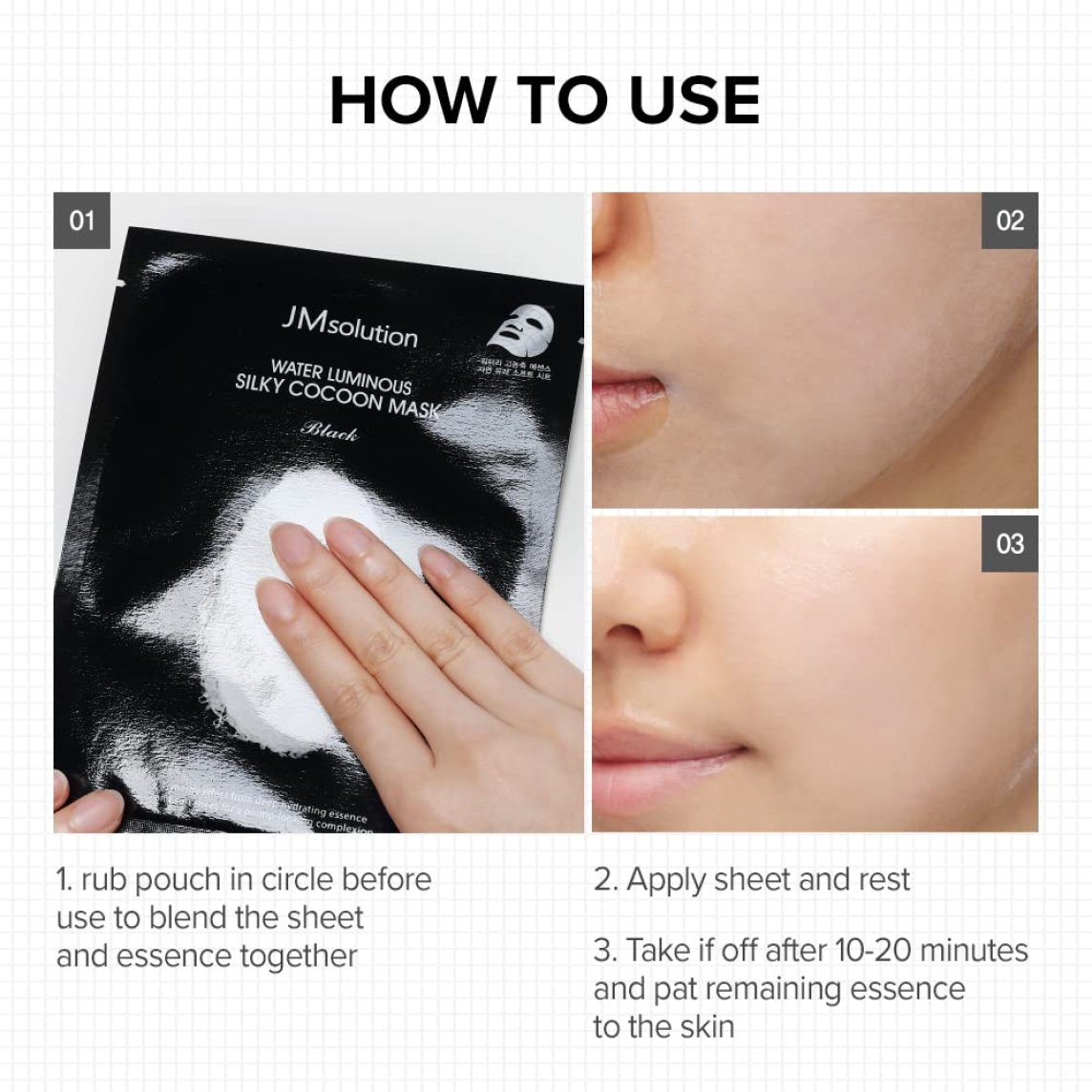 Water Luminous Silky Cocoon Mask Black