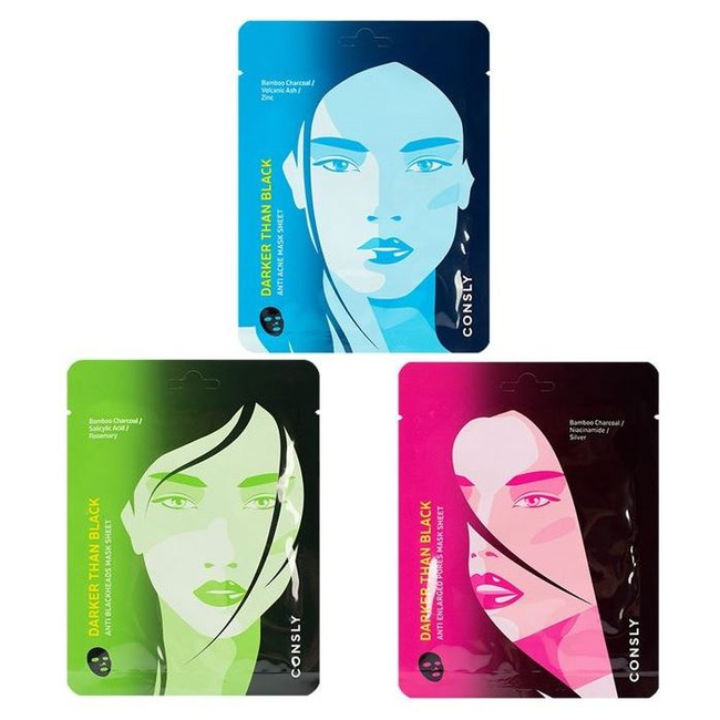 Darker Than Black Mask Sheet 25ml * 10 Pcs (3 Types)