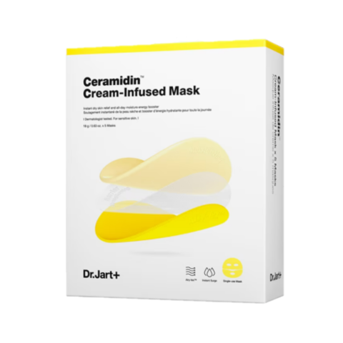 CERAMIDIN CREAM-INFUSED MASK (18G*5EA)