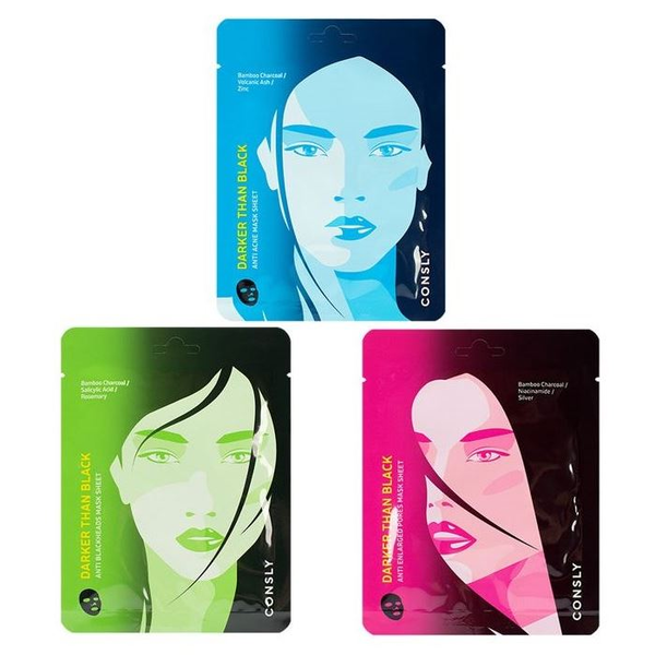 Darker Than Black Mask Sheet 25ml * 10 Pcs (3 Types)