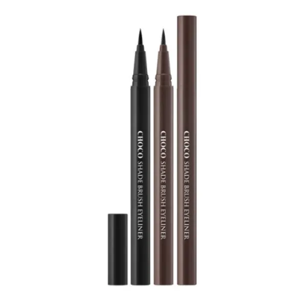 Choco Shade Brush Eye Liner Deep Black 0.4g